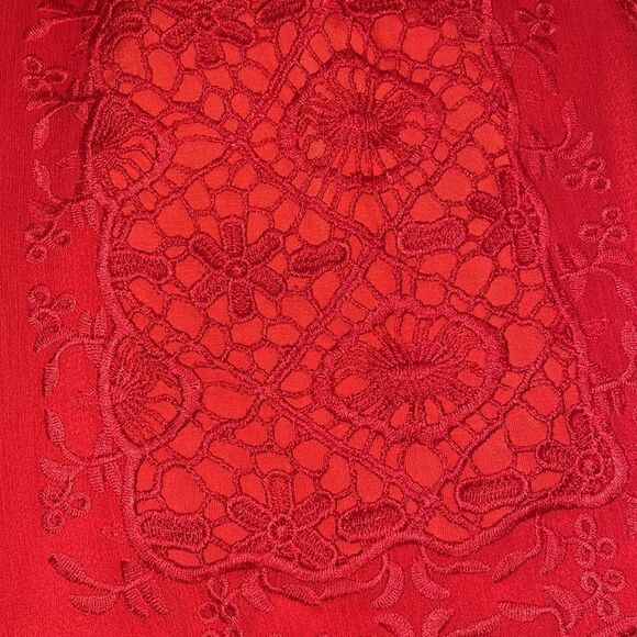 For Love & Lemons Garden Rose Dress in Hot Red - Picture 5 of 9